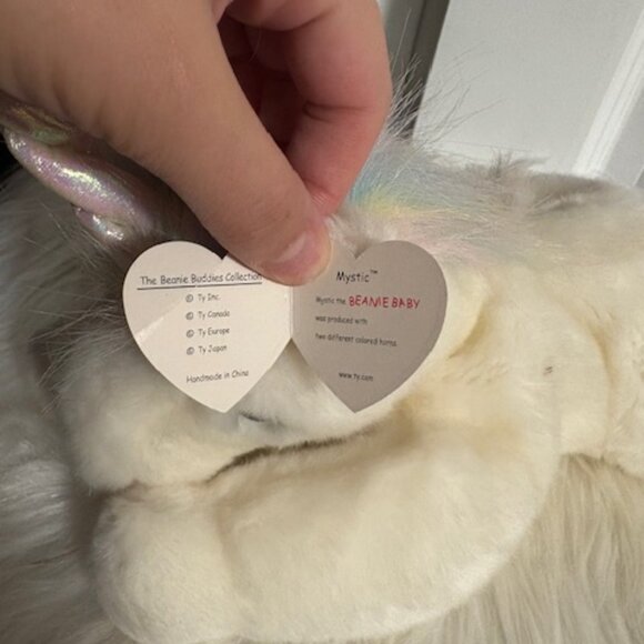 2001 Mystic Unicorn Beanie Baby 12” Plush with Tag Ty Original - Picture 4 of 5